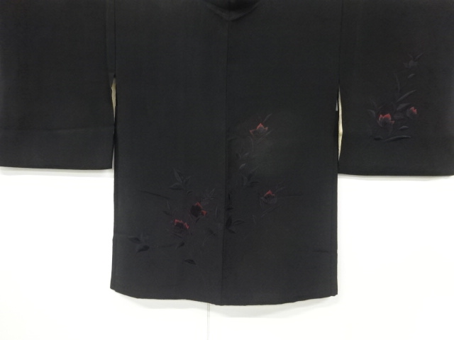 JAPANESE HAORI / EMBROIDERY / FLORAL PLANTS